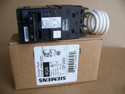 New siemens QF240 gfi circuit breaker 2POLE 40AMP 