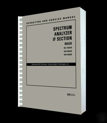 Hp 8552B service - operators manual reprint + cd