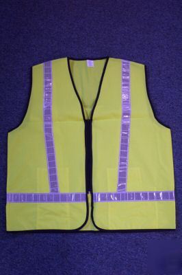 New fluorescent lime safety vest - size xl