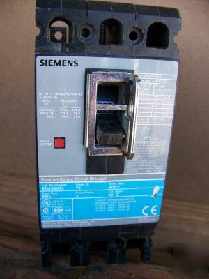 New siemens ED63B070 3POLE 70AMP 600V circuit breaker 