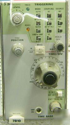 Tektronix 7B10 plug-in with certificate of calibration