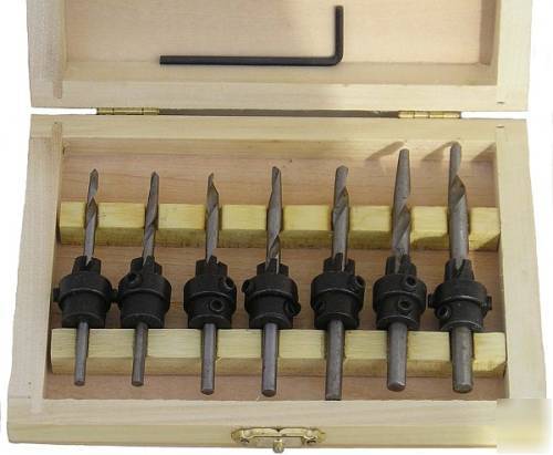 24- countersink 22-pc drill bit set woodworking tool