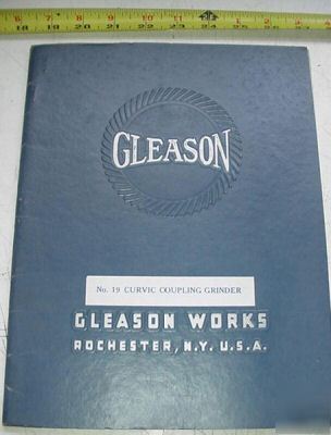 Gleason #19 curvic coupling grinder repair manual