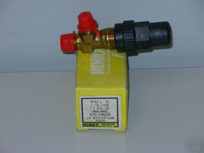 Henry brass angle refrigerant shut off valves 1/4