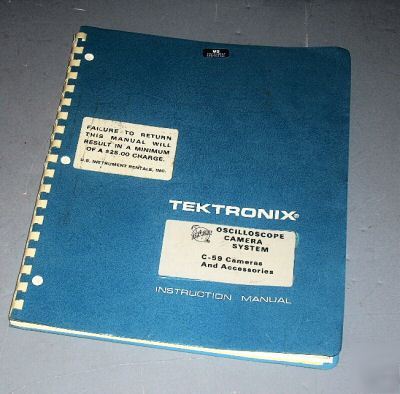 Tektronix c-59 operation & service manual