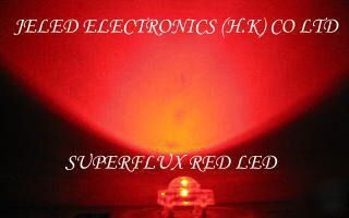 New 50X superflux red 5MM r/h ledlamp 13,000MCD f/s