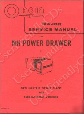 Onan nh power drawer parts service manual -30- manuals