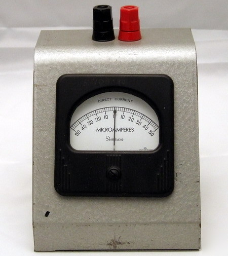 Simpson direct current dc 50 microamperes meter d c Âµa