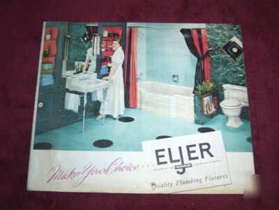 Vintage 1954 eljer bath fixtures advertising brochure