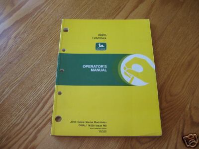 John deere 6605 tractors operator's manual 
