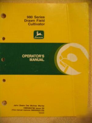 John deere 980 drawn field cultivator operator manual