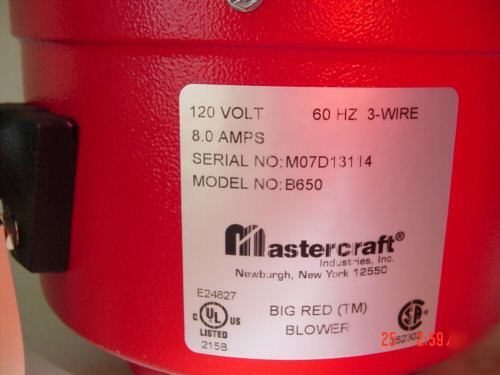 Big red hand blower B650 air conditioning refrigeration