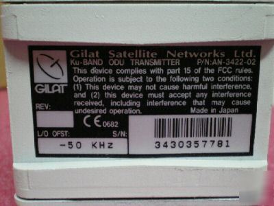 Gilat microwave ku-band odu transmitter -100KHZ WR75