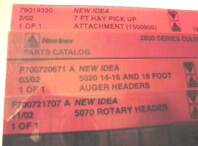 New 4 idea attachments parts catalog micro fiche lot