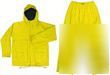 Yellow nylon waterproof jacket and trousers - size med