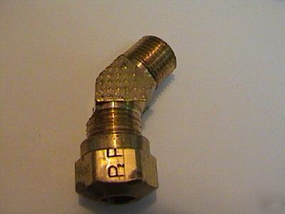  elbow 45 d brass 1/4 compression fitting 1/4 thread 