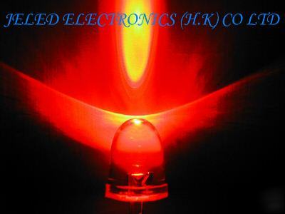 New 100X 10MM super bright red led lamp 60KMCD f/sh