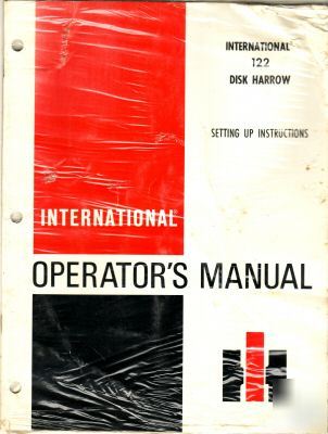 International model 122 disk harrow instructions manual