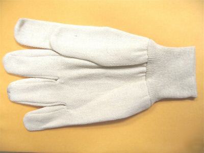 Lot of 12 pc 00008 mens 8OZ white canton flann glove