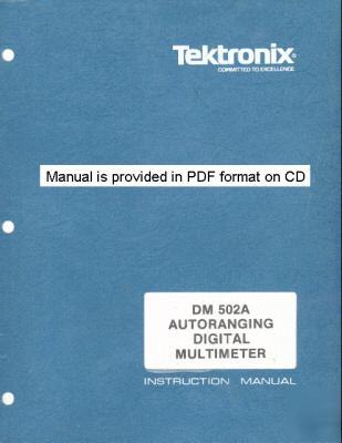 Tek tektronix DM502A dm 502A operation & service manual