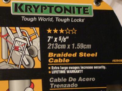 New 1 ingersoll rand kryptonite braided steel cable 