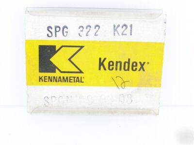 New 123 kennametal spg 322 K21 carbide inserts O640