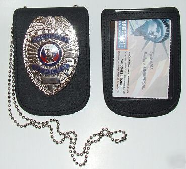 Perfect fit universal neck badge & id holder with chain