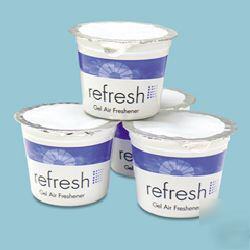 Refresh gel air freshener - 30-day - 12/box - lemon