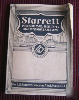 1938 starrett precision tools catalog