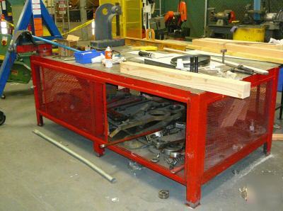 4' x 8' welding/fabrication table w/ vise & press 