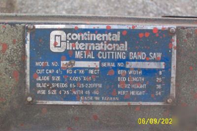 Continental horizontal bandsaw 45 machine