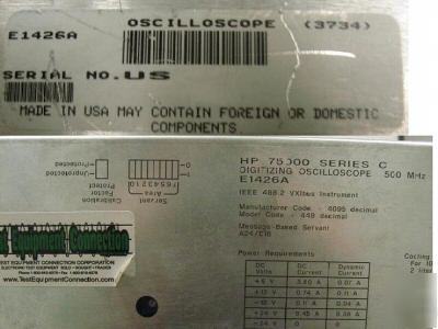 Hp/agilent E1426A 500MHZ oscilliscope vxi card