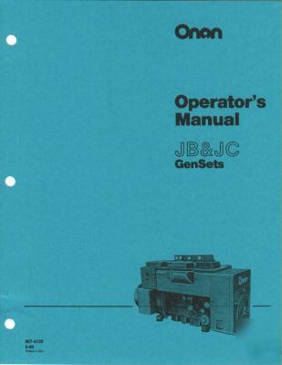 Onan jb-jc operators manual 967-0120 1989