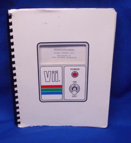 Vii signal source 1203 manual w/schematics