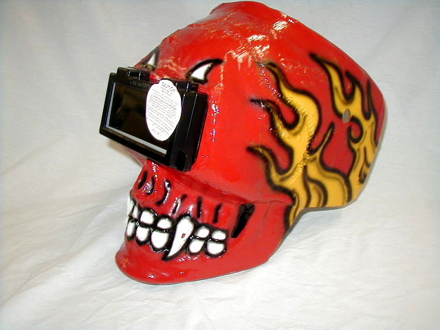 New hoodlum burning skull welding helmet - 