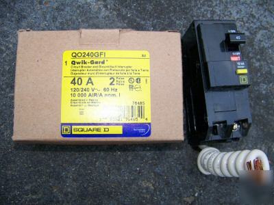 New square d QO240GFI 2POLE 40AMP gfi circuit breaker 