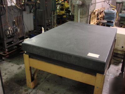 Black granite surface plate w/ stand 4' x 6' x 10