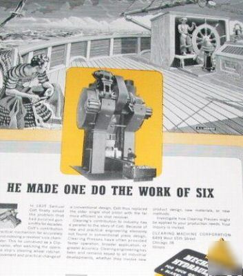 Cmc -clearing machine corp. presses -6 1940S ads lot