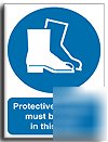 Protec.foot.mb worn sign-a.vinyl-200X250MM(ma-050-ae)