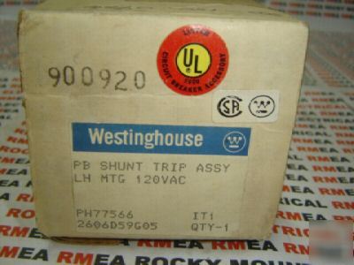 Westinghouse pushbutton shunt trip 120V 2606D59G05 