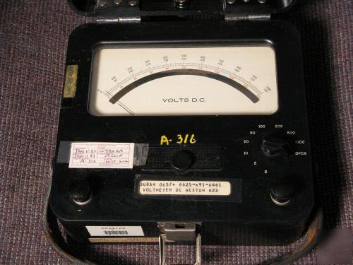 Vintage 1948 - weston d.c. voltmeter model 622