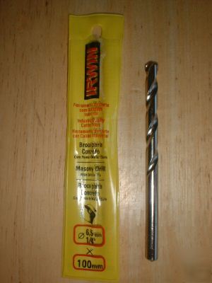 6.5MM x 100MM irwin masonry drill bit (1/4 inch)