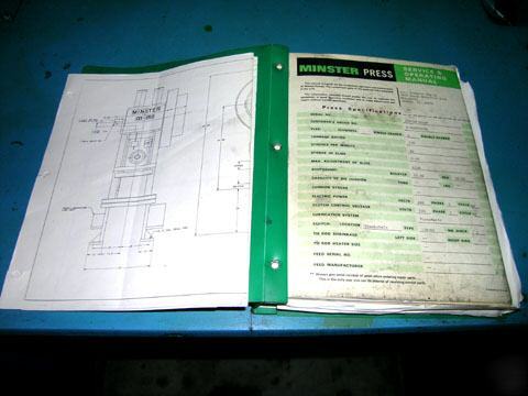 150 ton, minster G1-150 gap frame single crank press