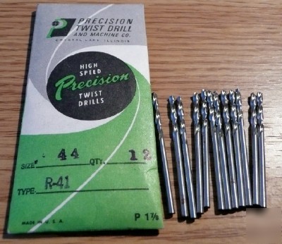 12PC precision twist hss drill #44 stub type: r-41