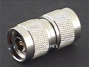 Coax adapter n male barrel - double male adapter