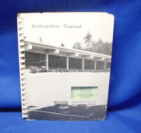 Fluke 335D voltmeter instr. manual w/schematics