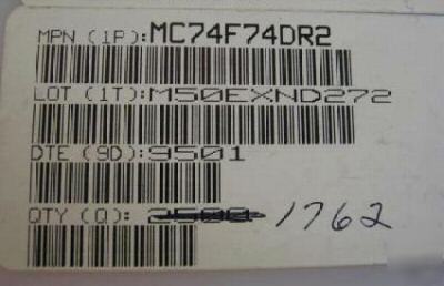MC74F74DR2, motorola, dual d flip flop, 1750 ea.