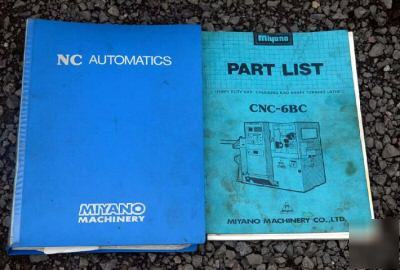 Miyano cnc lathe w/bar feed and fanuc 6T control