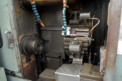 Miyano cnc lathe w/bar feed and fanuc 6T control