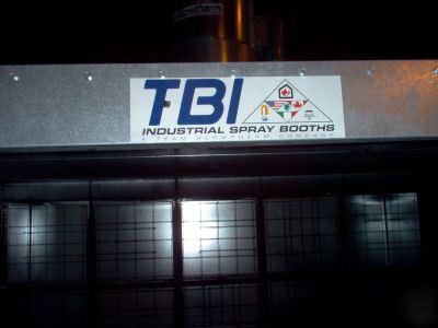 Tbi industrial parts conveyor spray booth 